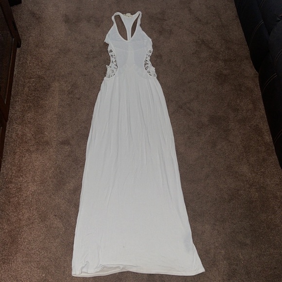 Urban outfitters white lace maxi dress staring at stars off white cutout dress - Picture 7 of 12